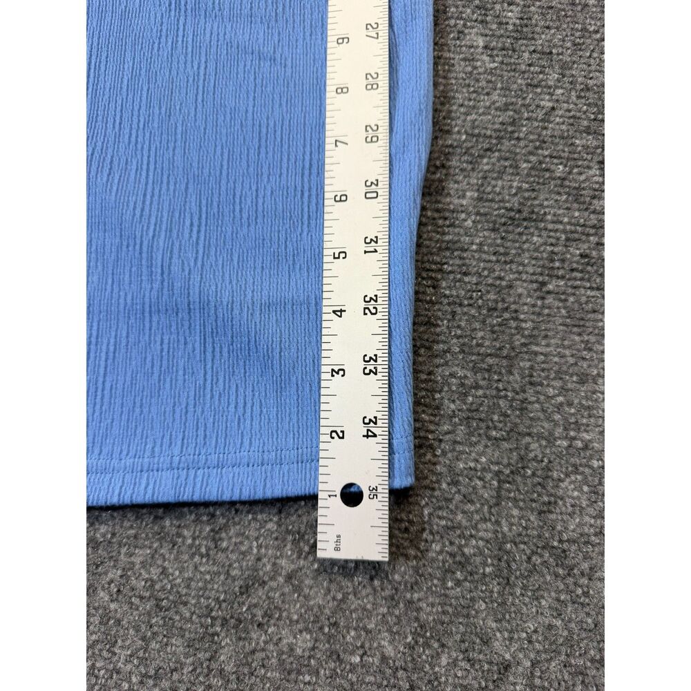 Belle by Kim Gravel 2 Piece Set Women L Blue Button Shirt Wide Leg Pants Travel - Picture 13 of 15